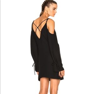 IRO cold-shoulder wrap-effect mini dress